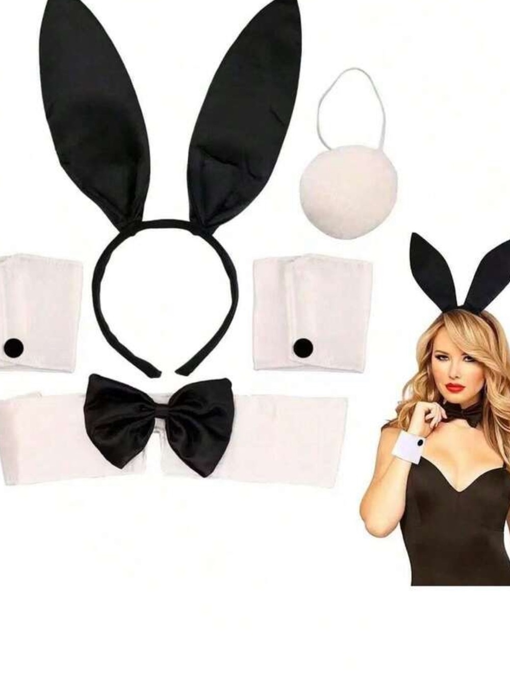 Black & White Bunny Costume Accessory Set